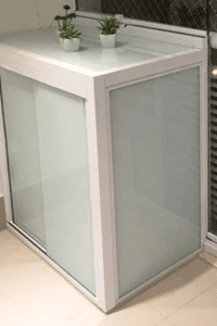 caixa de vidro para sacada com pelicula